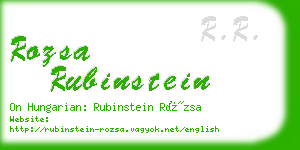 rozsa rubinstein business card